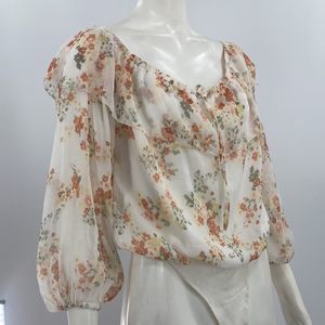 Abercrombie & Fitch Floral Cottagecore Key Hole Body Suit NWT